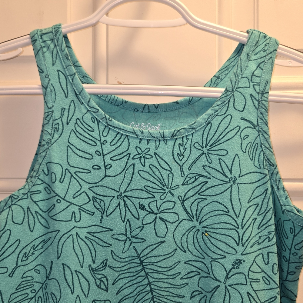 Cat & Jack Teal Graphic Tank Top